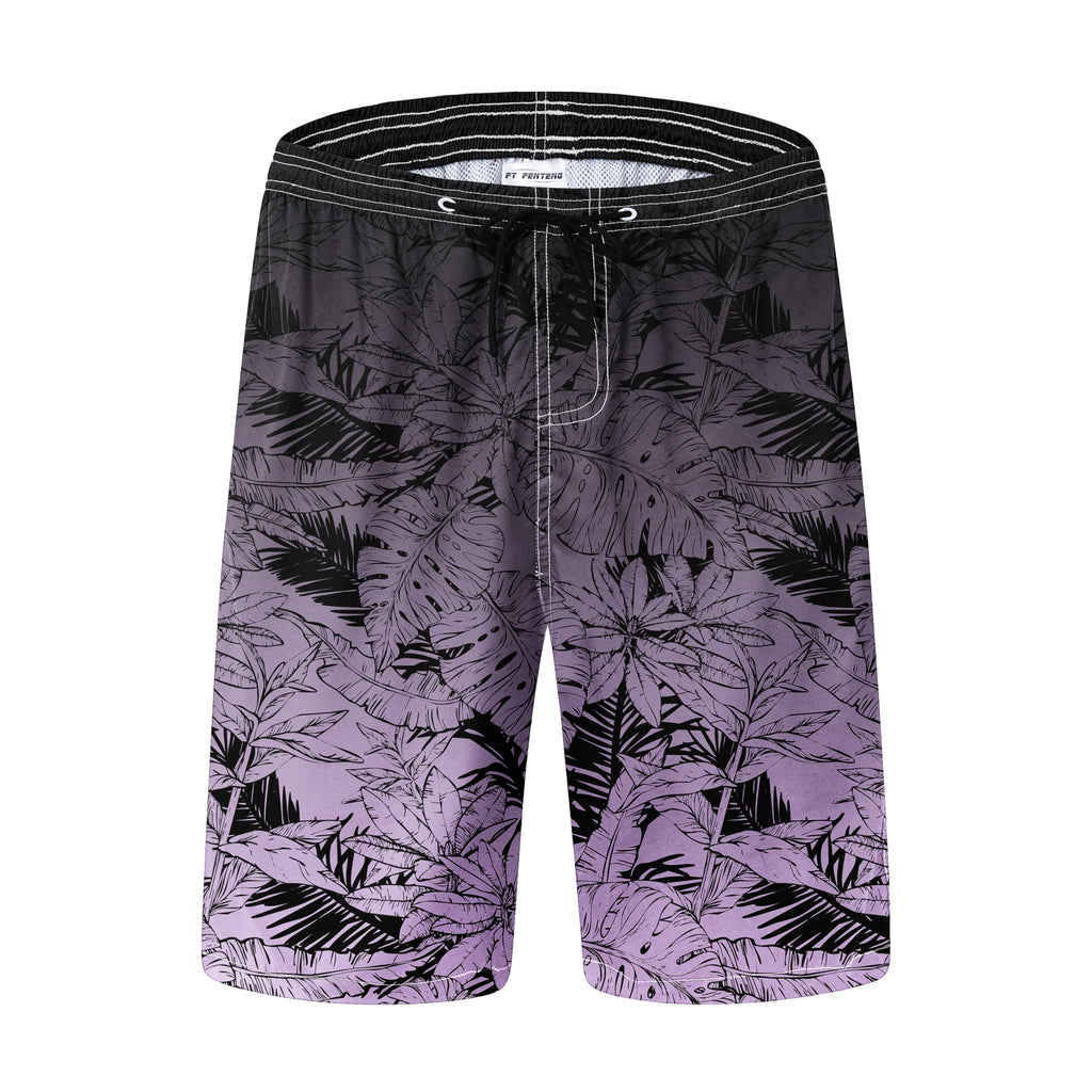 FT FENTENG Mens Swim Trunks Quick Dry Board Shorts with Mesh Liner, Breathable Big & Tall Beach Shorts Swimwear Bathing Suits