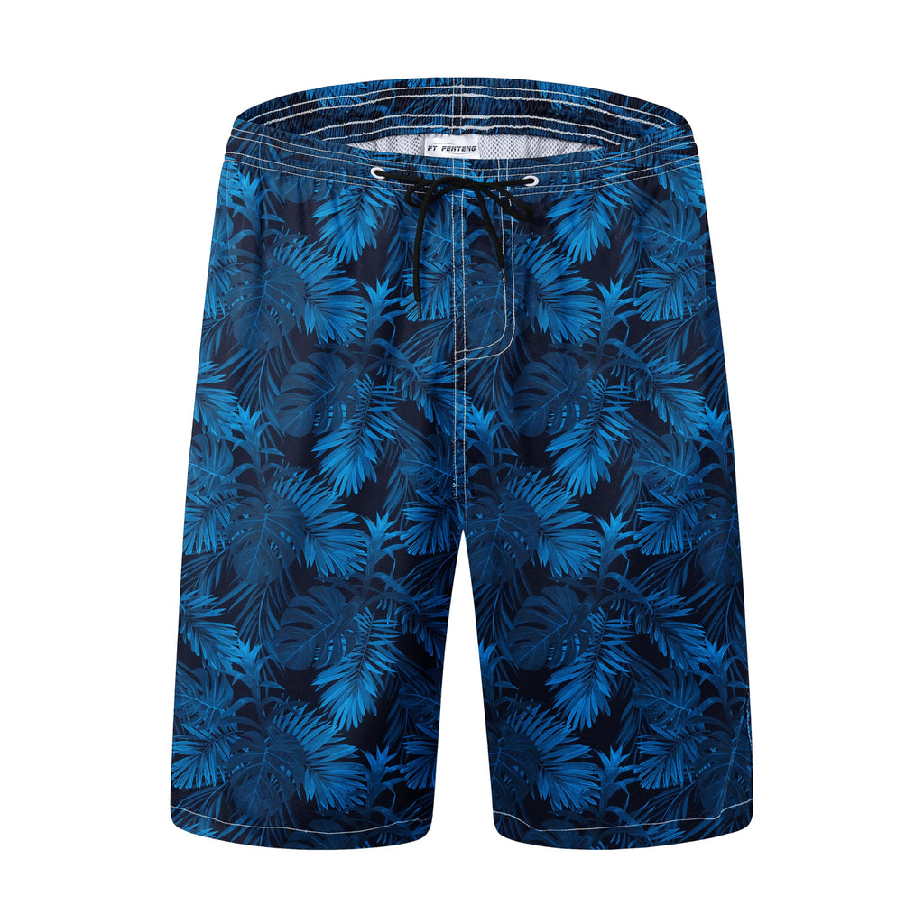 FT FENTENG Mens Swim Trunks Quick Dry Board Shorts with Mesh Liner, Breathable Big & Tall Beach Shorts Swimwear Bathing Suits