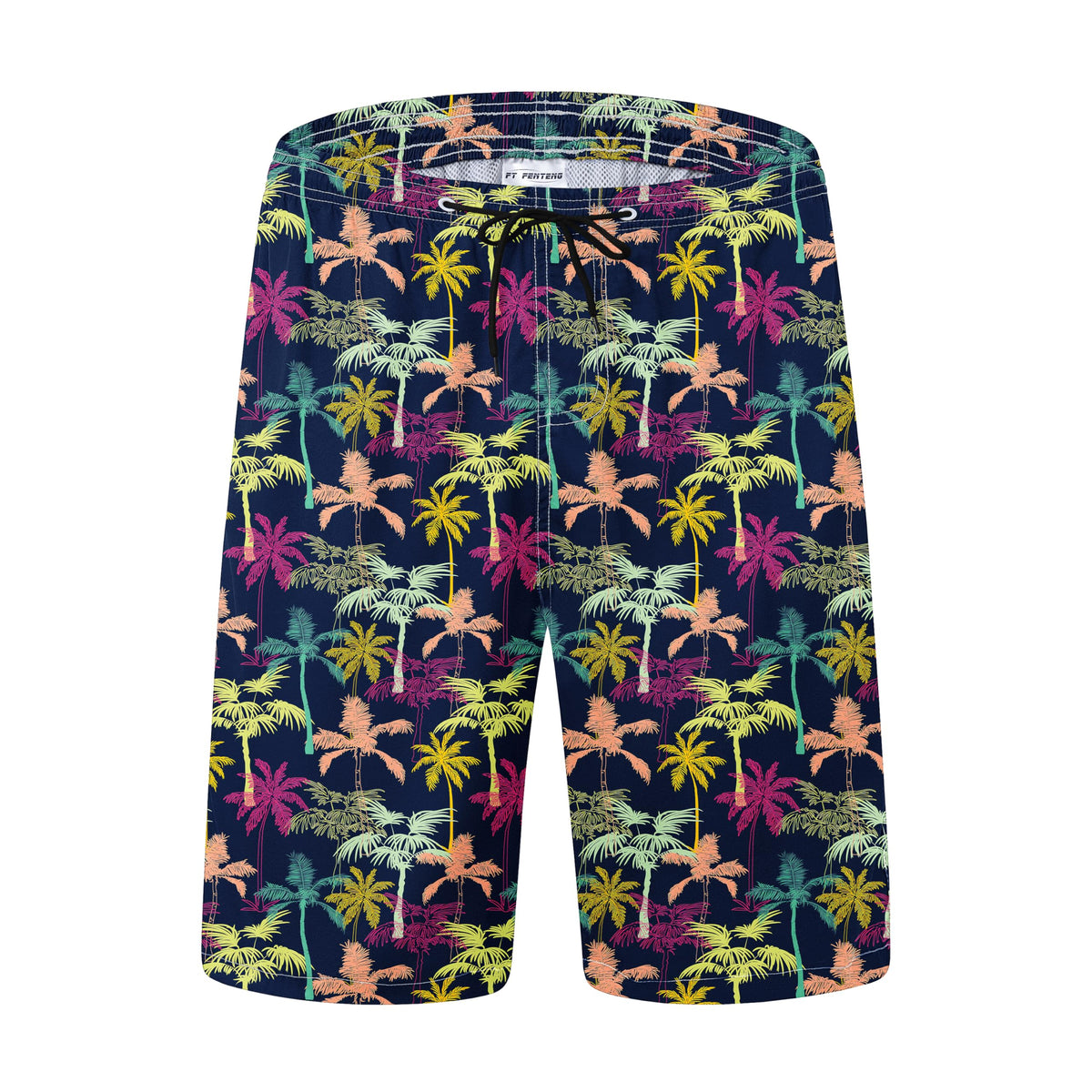 FT FENTENG Mens Swim Trunks Quick Dry Board Shorts with Mesh Liner, Breathable Big & Tall Beach Shorts Swimwear Bathing Suits