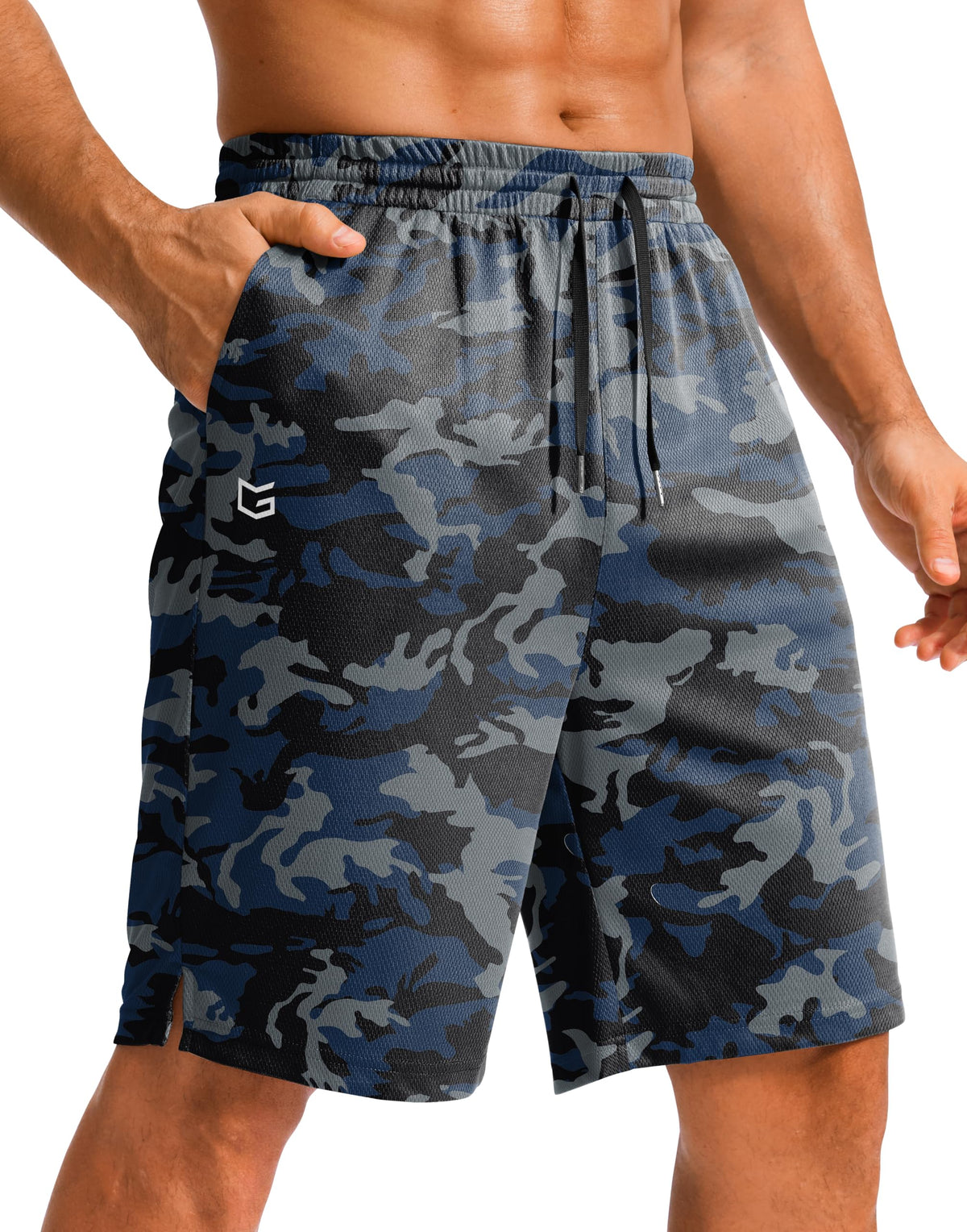 G Gradual Men's Athletic Shorts with Pockets 9" / 11" Long Basketball Shorts Lightweight Quick Dry Gym Workout Shorts for Men