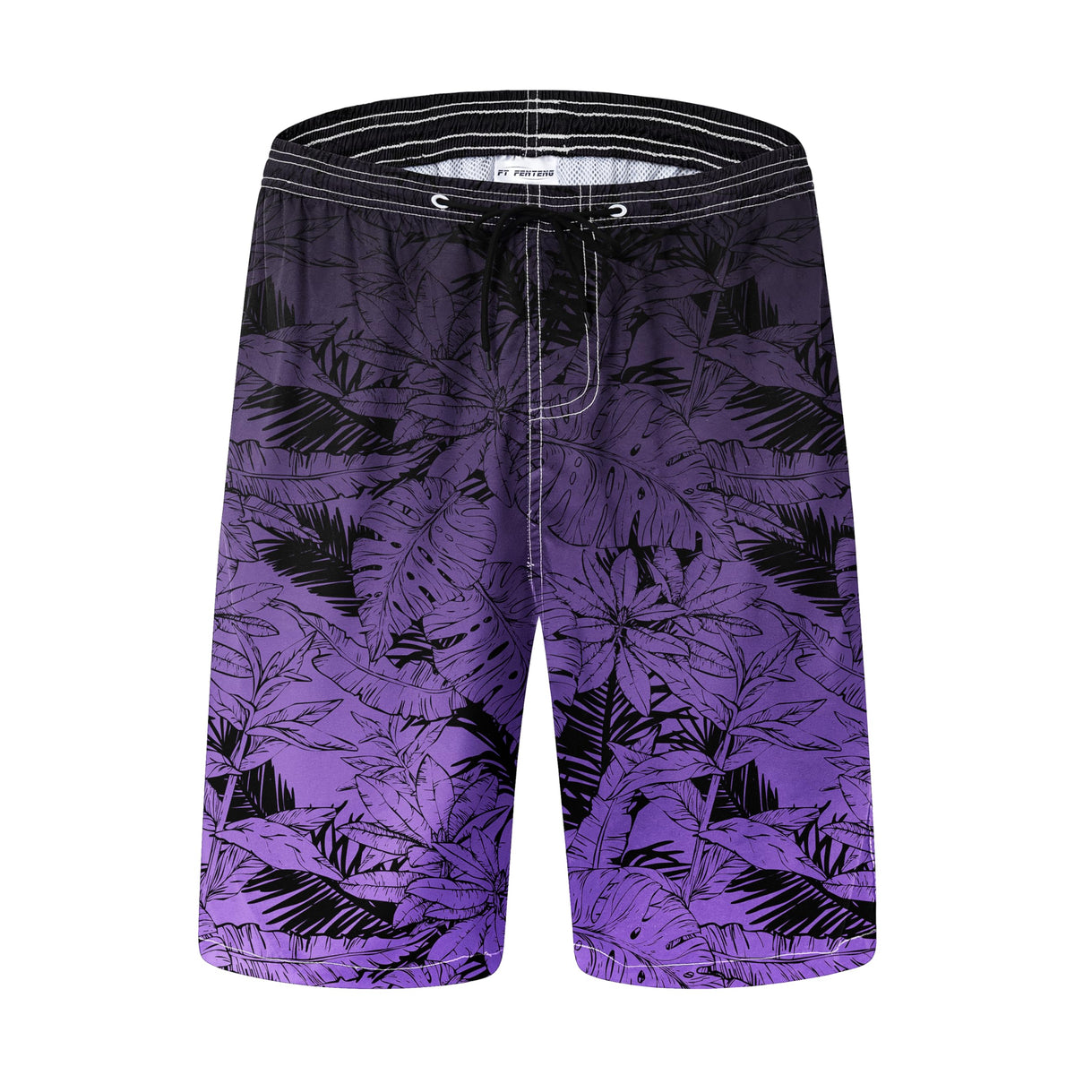 FT FENTENG Mens Swim Trunks Quick Dry Board Shorts with Mesh Liner, Breathable Big & Tall Beach Shorts Swimwear Bathing Suits