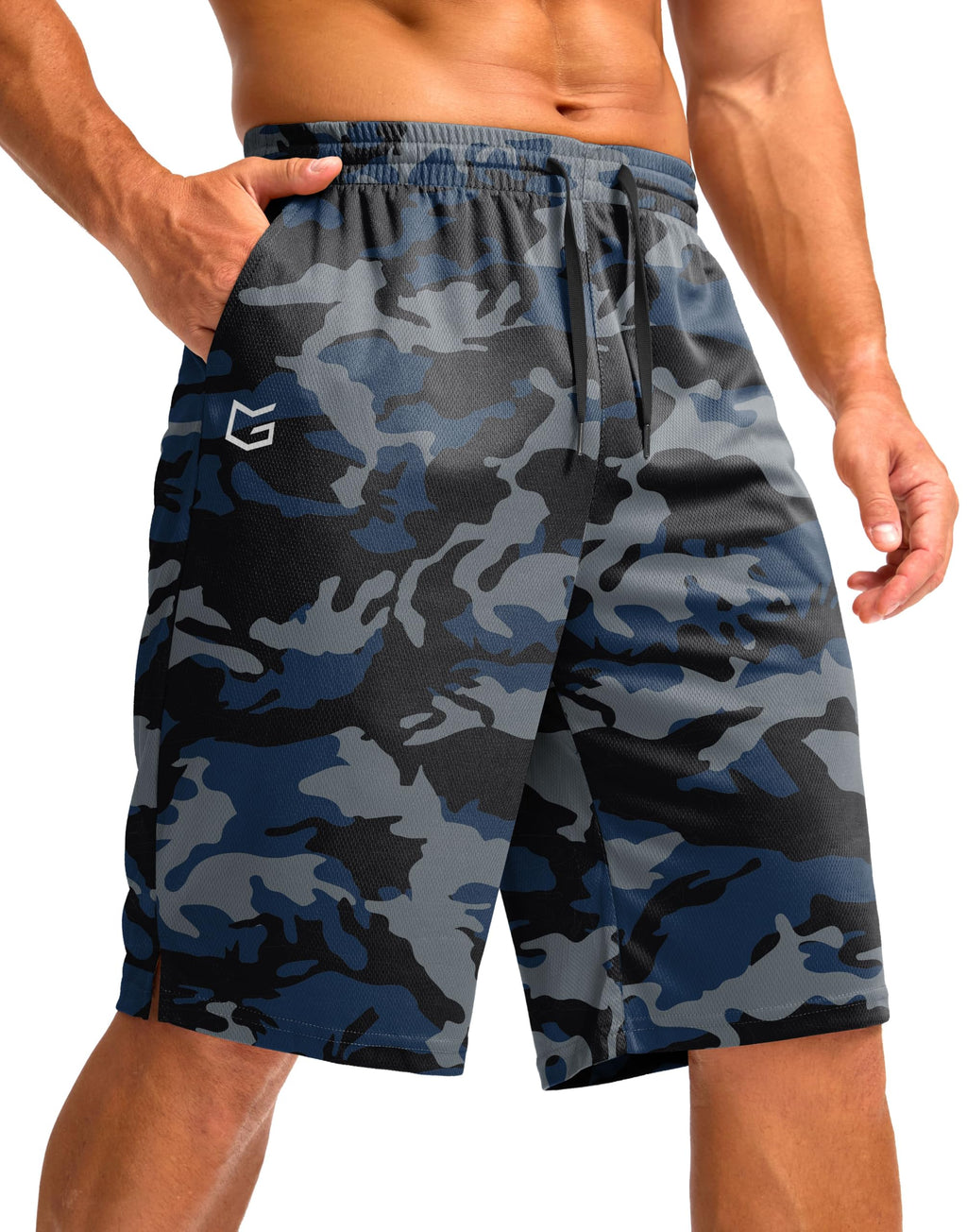 G Gradual Men's Athletic Shorts with Pockets 9" / 11" Long Basketball Shorts Lightweight Quick Dry Gym Workout Shorts for Men