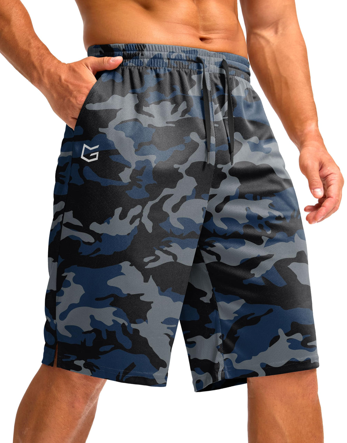 G Gradual Men's Athletic Shorts with Pockets 9" / 11" Long Basketball Shorts Lightweight Quick Dry Gym Workout Shorts for Men