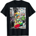 Men's Vintage Graphic T-Shirt with Double-Sided 90s Cartoon Print, Casual Streetwear Round Neck Short Sleeve in 100% Cotton