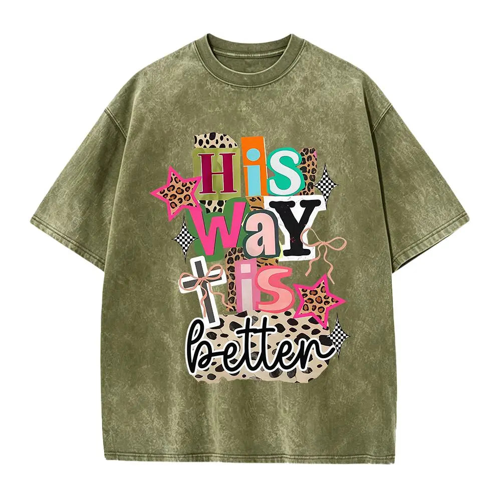 His Way Is Better Shirt, Christian Leopard Shirt, Christian Cross Tee, Religious Gifts, Bible Verse Tee, Jesus Lover Gift