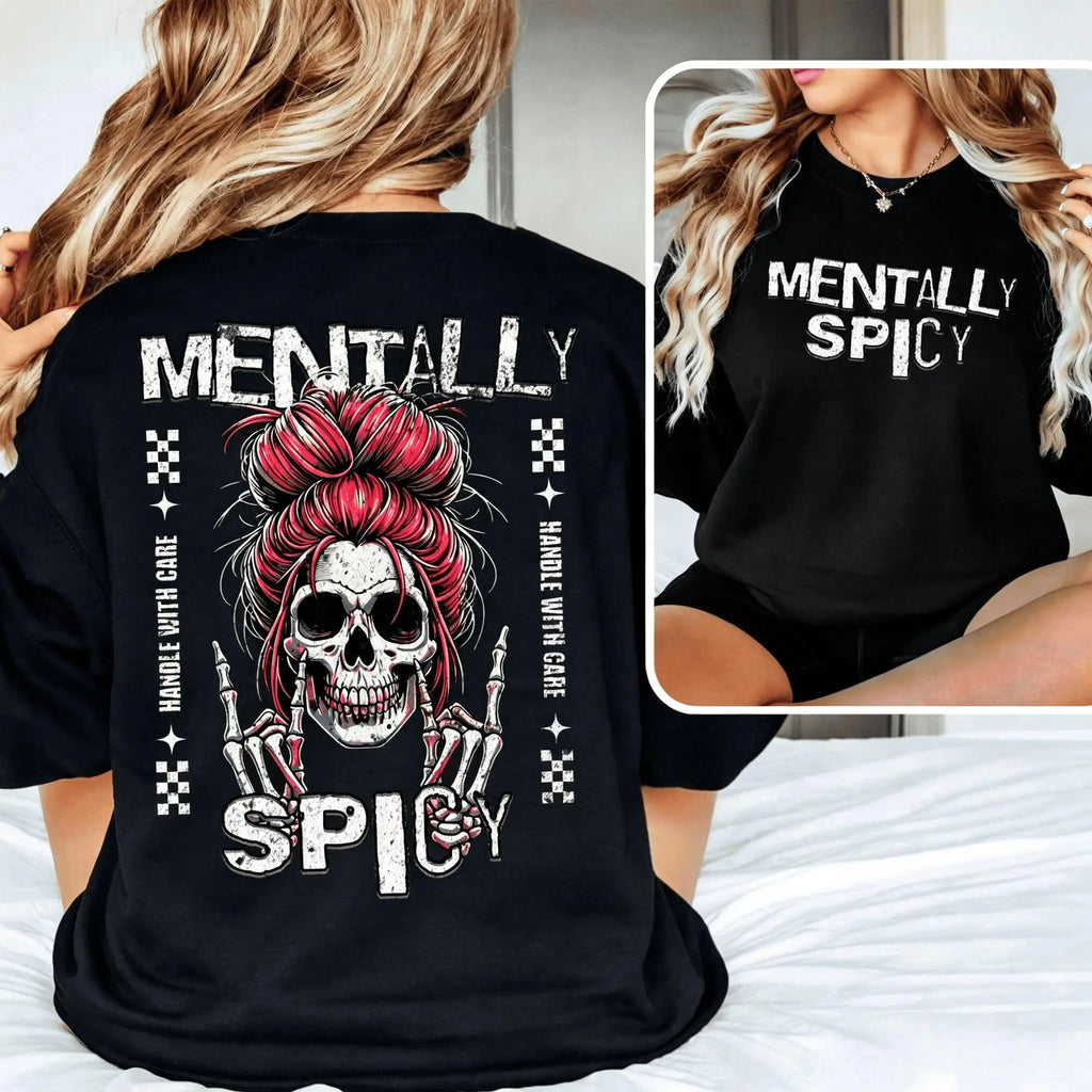 Fiery Soul" Skull — Satirical Dark Humor T-Shirt, Fun & Sarcastic Mom Gift, Mother's Day Present TShirt