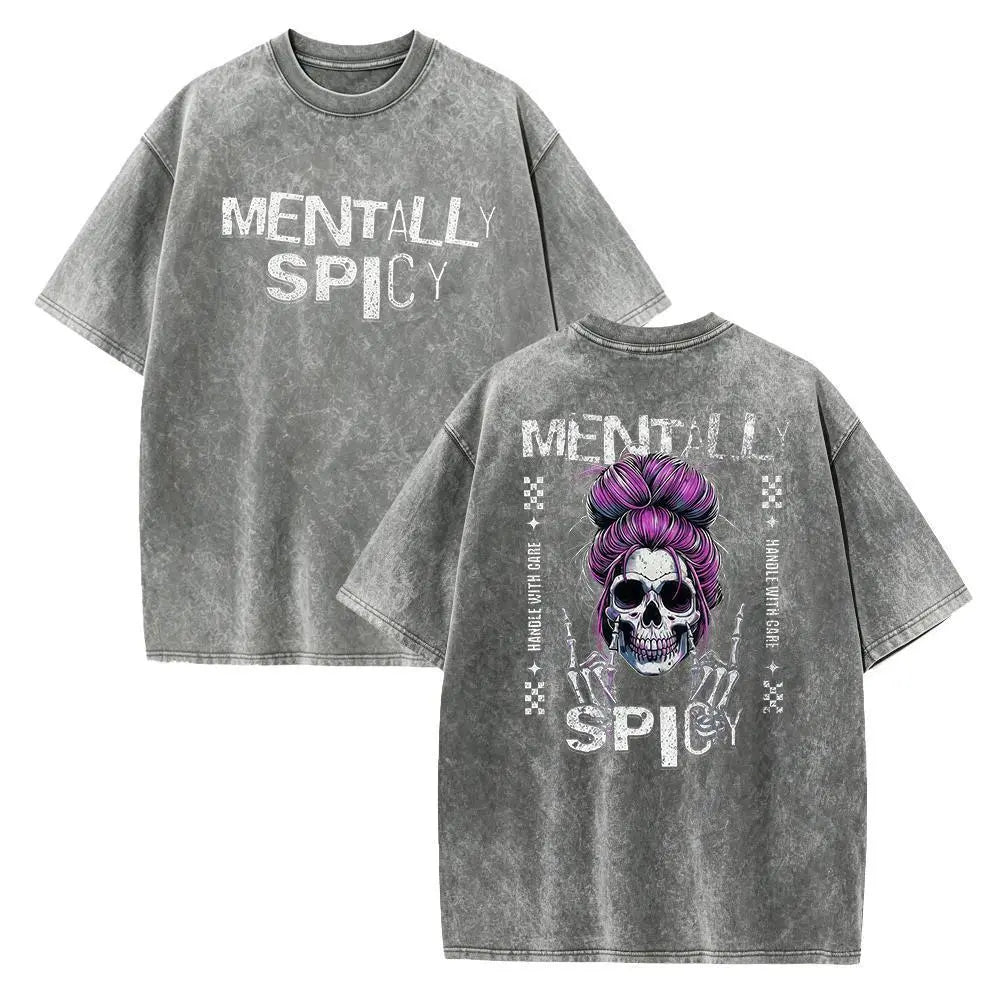 Fiery Soul" Skull — Satirical Dark Humor T-Shirt, Fun & Sarcastic Mom Gift, Mother's Day Present TShirt