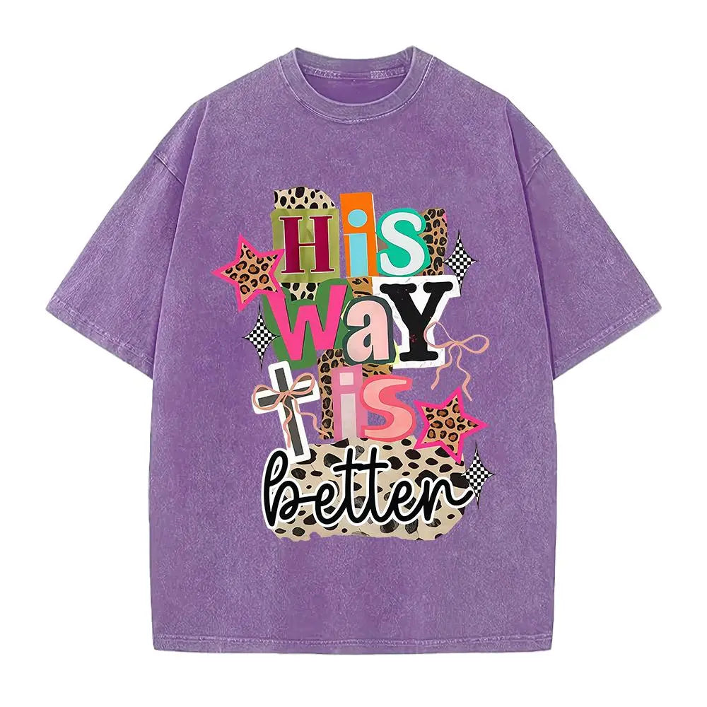 His Way Is Better Shirt, Christian Leopard Shirt, Christian Cross Tee, Religious Gifts, Bible Verse Tee, Jesus Lover Gift