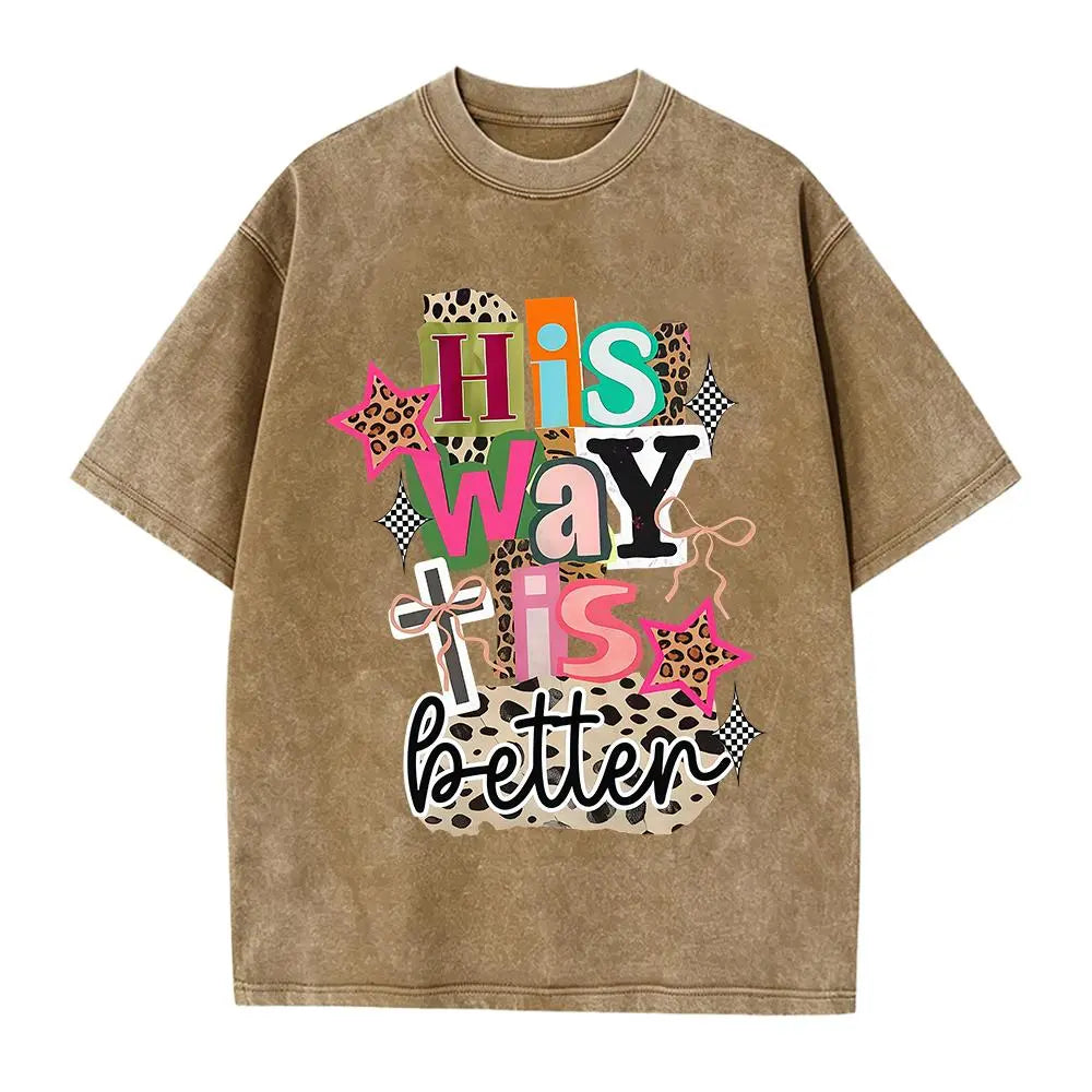 His Way Is Better Shirt, Christian Leopard Shirt, Christian Cross Tee, Religious Gifts, Bible Verse Tee, Jesus Lover Gift