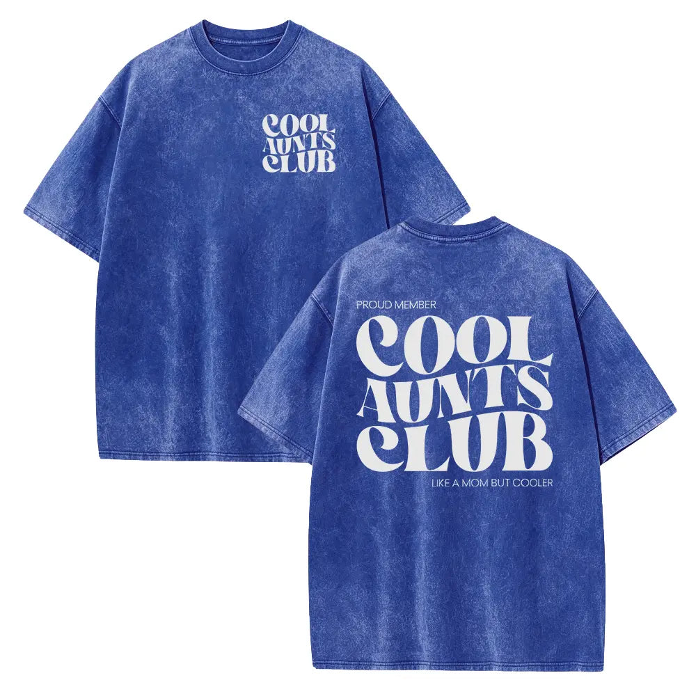 Cool Aunt Printed T-Shirt – Soft Washed Cotton, Great Gift for Sisters & Aunts