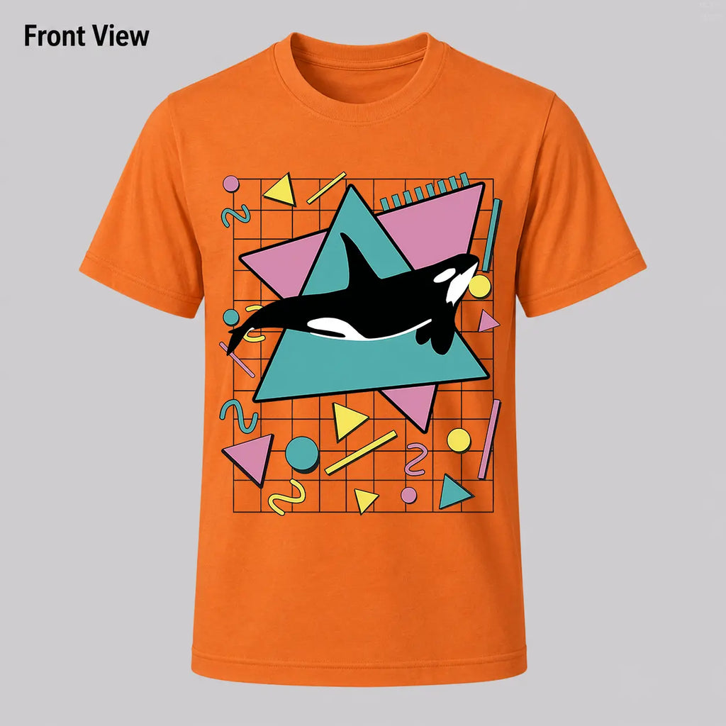 Orca Killer Whale Vintage 90s Retro 1990s Aesthetic Vibes T-Shirt