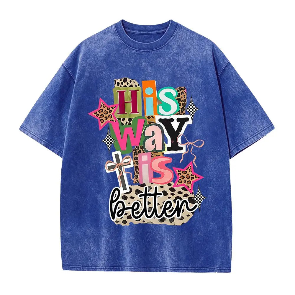 His Way Is Better Shirt, Christian Leopard Shirt, Christian Cross Tee, Religious Gifts, Bible Verse Tee, Jesus Lover Gift