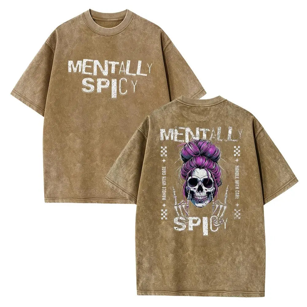 Fiery Soul" Skull — Satirical Dark Humor T-Shirt, Fun & Sarcastic Mom Gift, Mother's Day Present TShirt