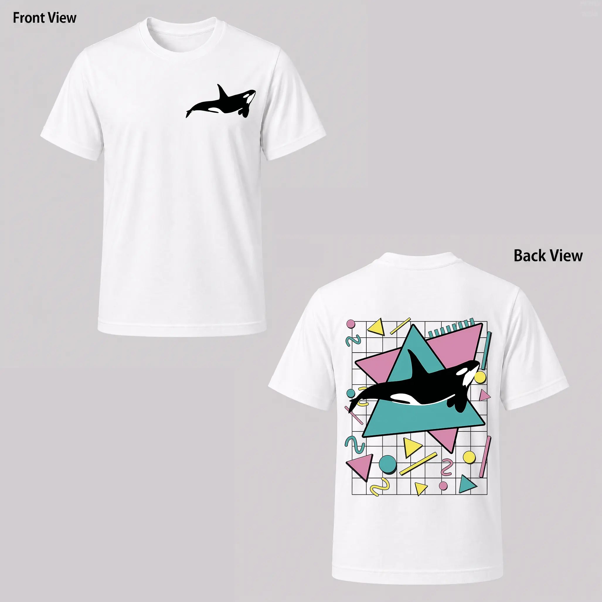 Orca Killer Whale Vintage 90s Retro 1990s Aesthetic Vibes T-Shirt