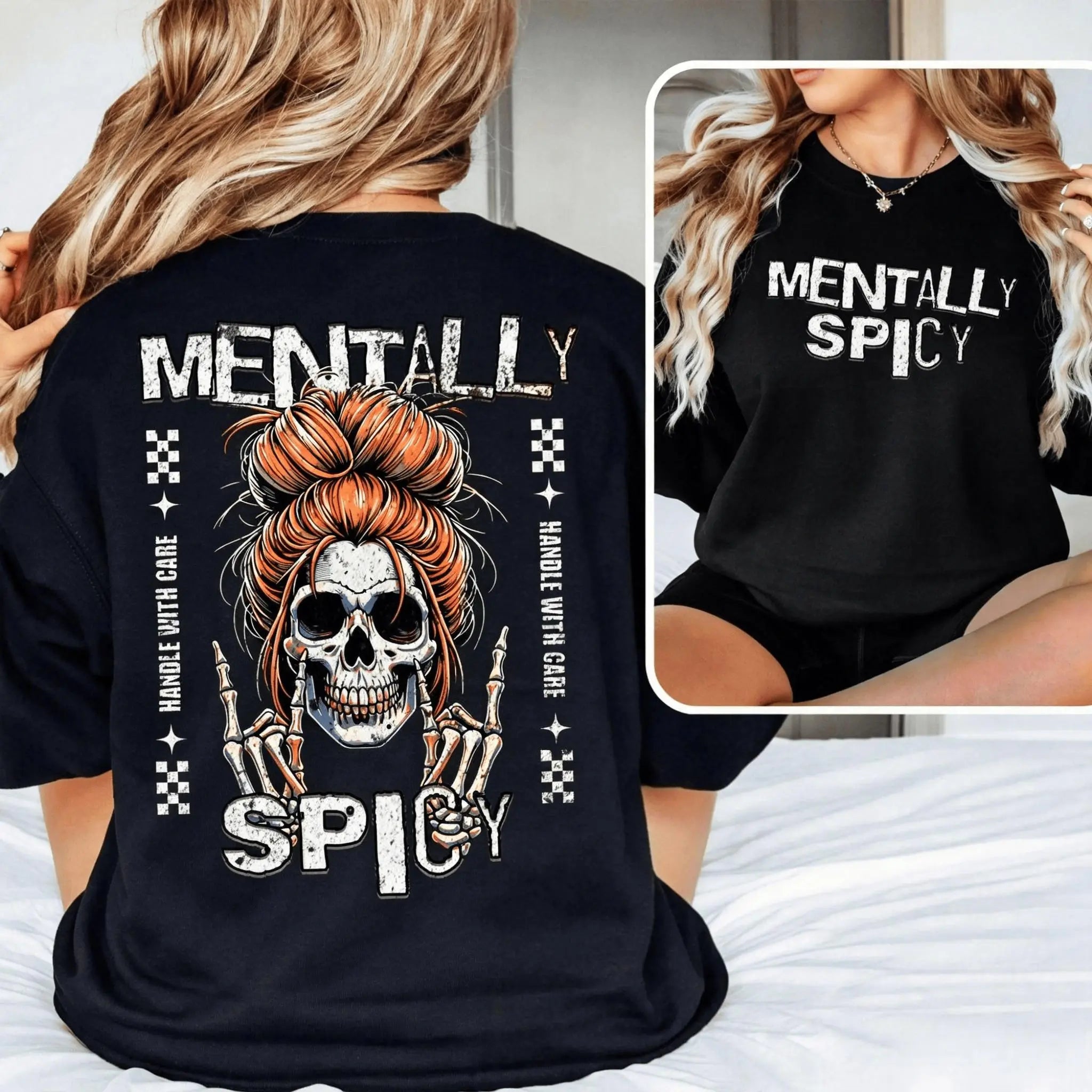 Fiery Soul" Skull — Satirical Dark Humor T-Shirt, Fun & Sarcastic Mom Gift, Mother's Day Present TShirt
