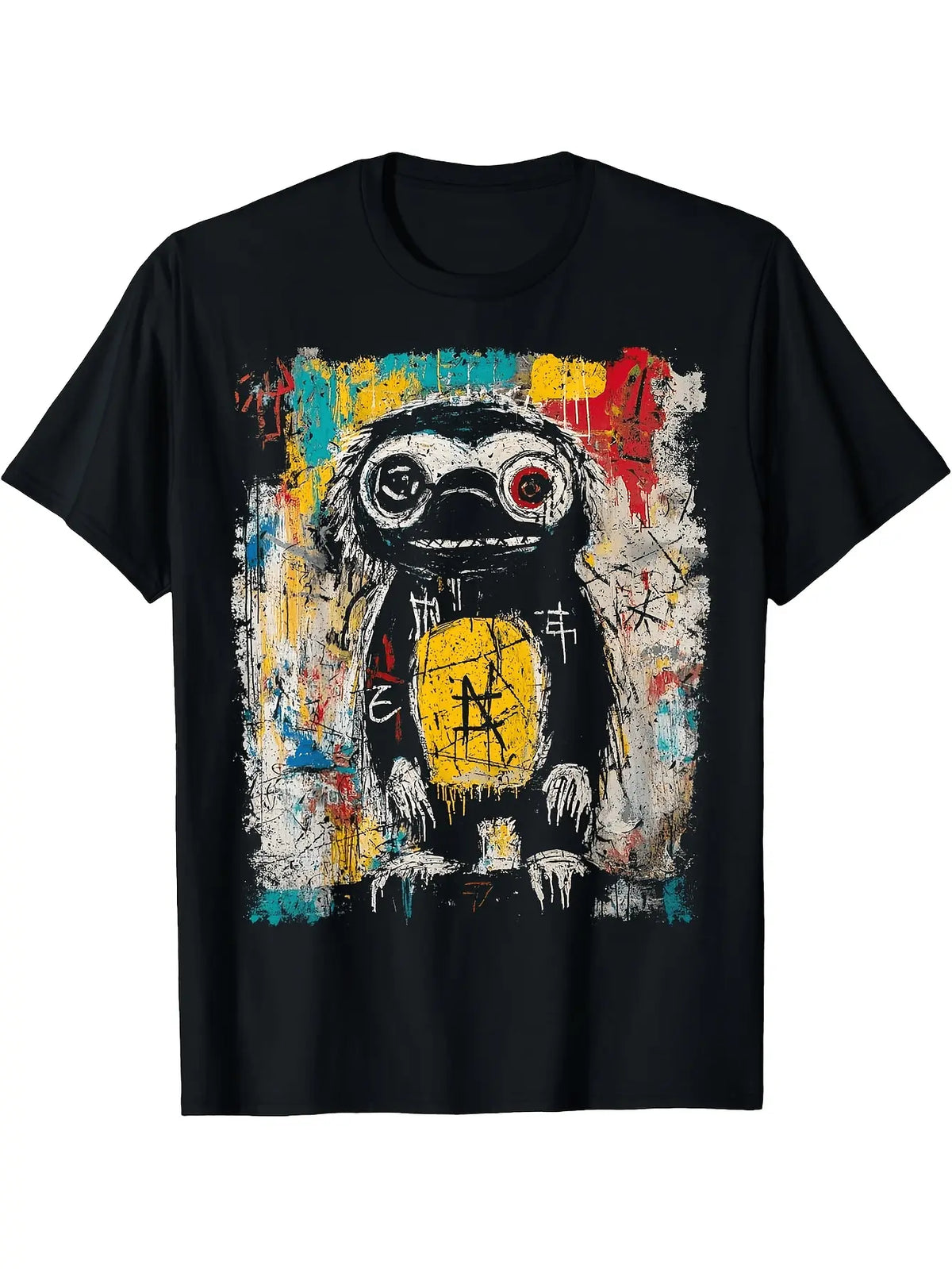 T-Shirt Featuring a Sloth in a 90S Graffiti Pop Art Style